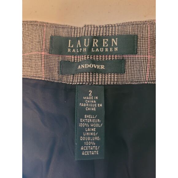 Lauren Ralph Lauren Andover 100% Wool Pants Lined Sz 2 Wide Leg Academia Preppy - Picture 5 of 16